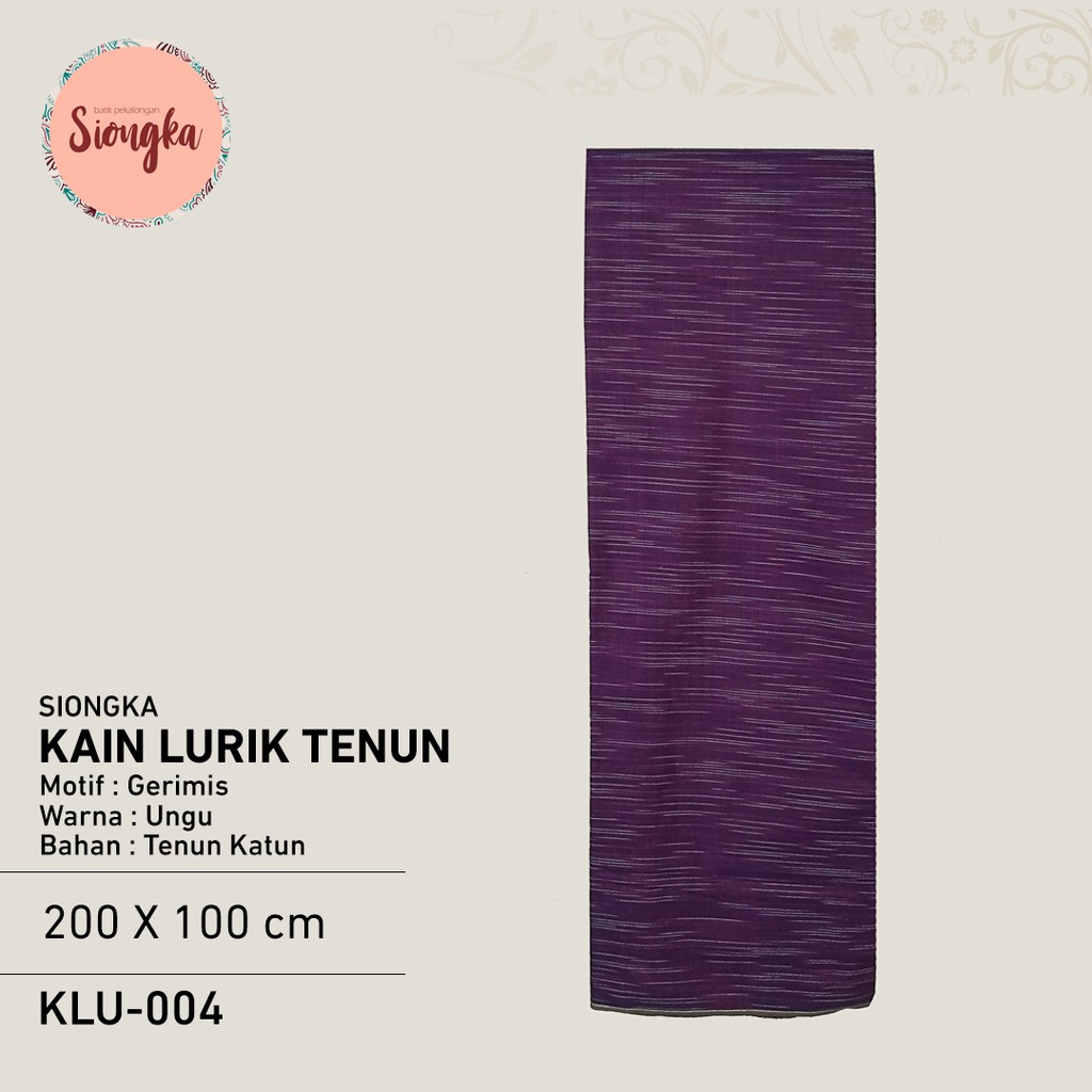 Kain Lurik Motif Gerimis Ungu Shopee Indonesia