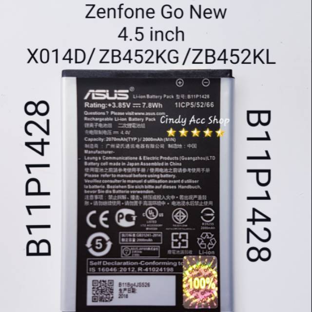 Baterai Battery Batre Original Asus Zenfone Go New 4.5 inch ZB452KG ZB452KL X014D