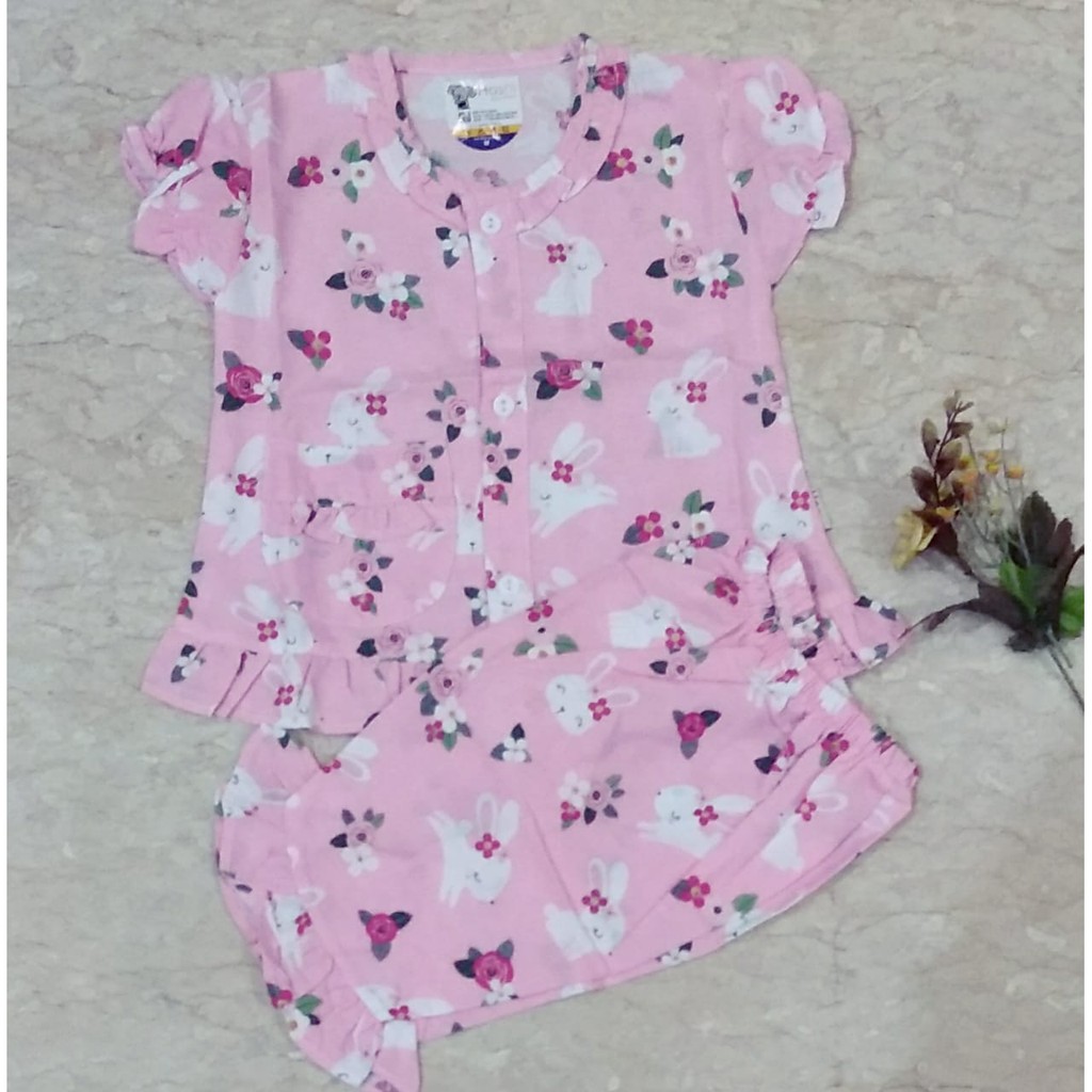 Baju  Bayi Perempuan Setelan Baju Harian Bayi Cewek Pink Shy