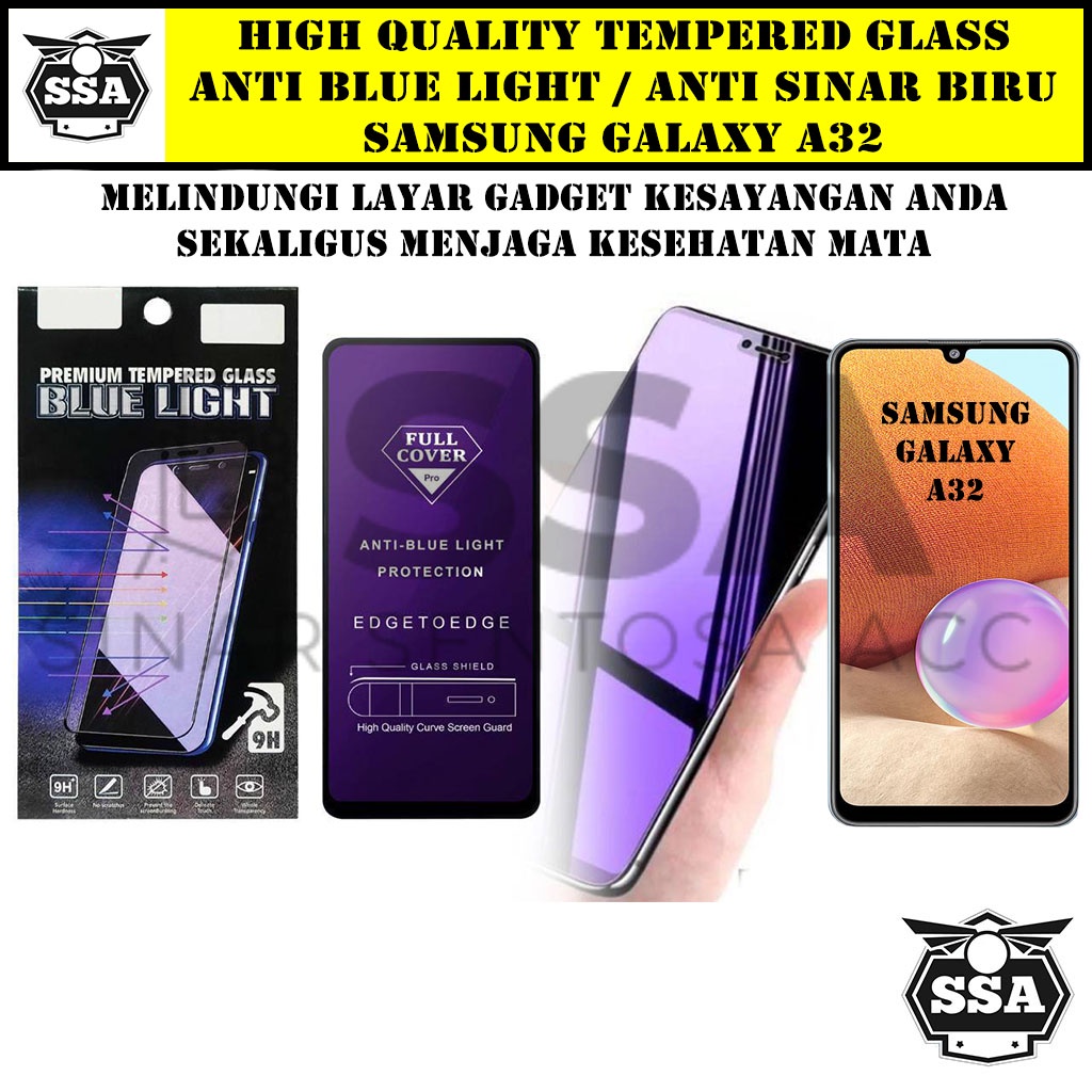 Tempered Glass Samsung  Galaxy A32 Anti Blue Light Anti Sinar Biru Ori Original Hp Temper Anti Lecet Gores TG