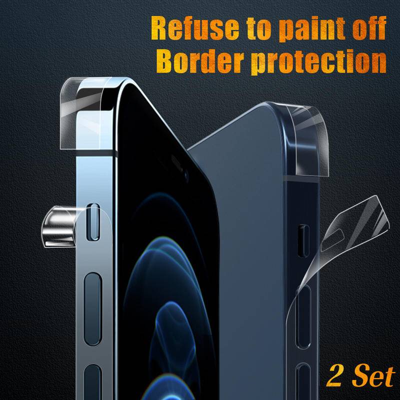 2PCS Frame Sticker Matte Clear Hydraulic Side Film For iPhone 13 Pro Max mini Border Protective Film Ultra-thin TPU Hydrogel Film