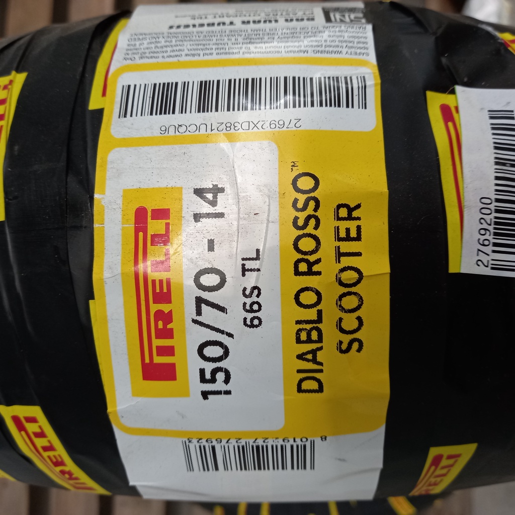 Pirelli Diablo Rosso Scooter ukuran 150/70 ring 14
