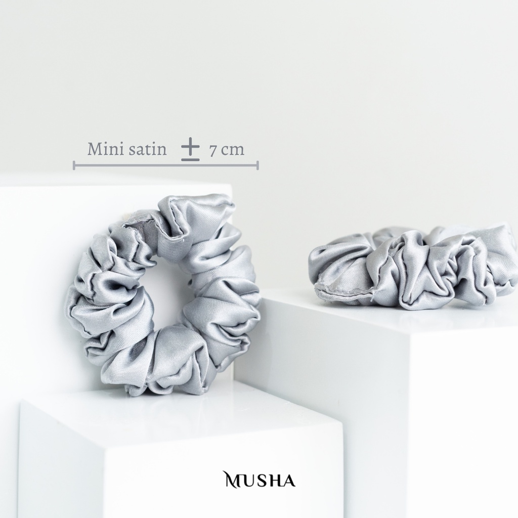 Musha Mini Satin Scrunchie | Karet Rambut Tali Rambut Ikat Rambut