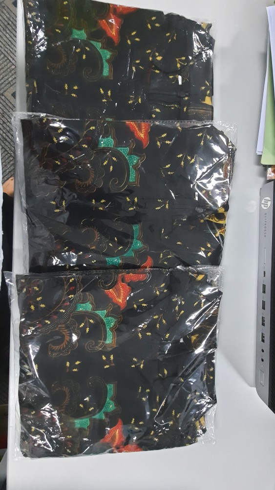 Batik Tunik Shibori Jumputan Terbaru Size S-3l / Hrb026 Yelbor Navbor / Biru Putih / Original..