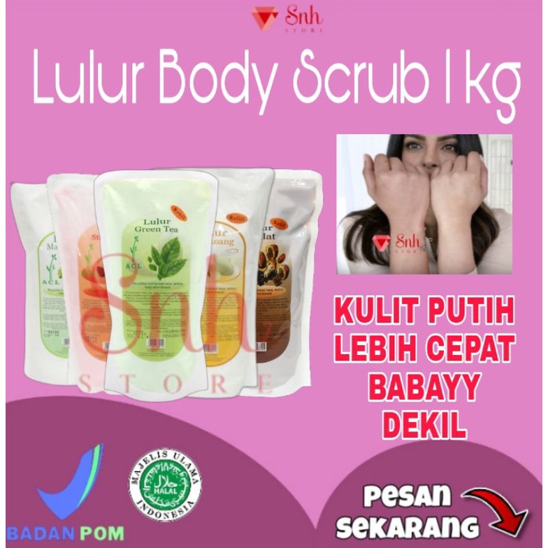 LULUR 1KG/lulur Badan memutihkan/lulur murah/lulur lotong/lulur mabelo/lulur rempah hitam/lulur rempah secret/lulir renpah kayu bangkal/lulur pengantin/lulur badan kiloan scrub/lulur pemutih badan permanen viral bpom/luluran pemutih badan shinzui herboris