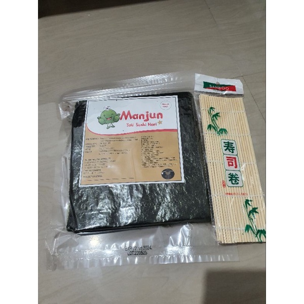 

manjun sushi nori seaweed / rumput laut korea 10 lembar