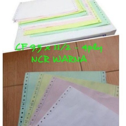 

Kertas Continuous Form NCR 4 Rangkap Ukuran Setgh Kwarto / A4 NCR Warna