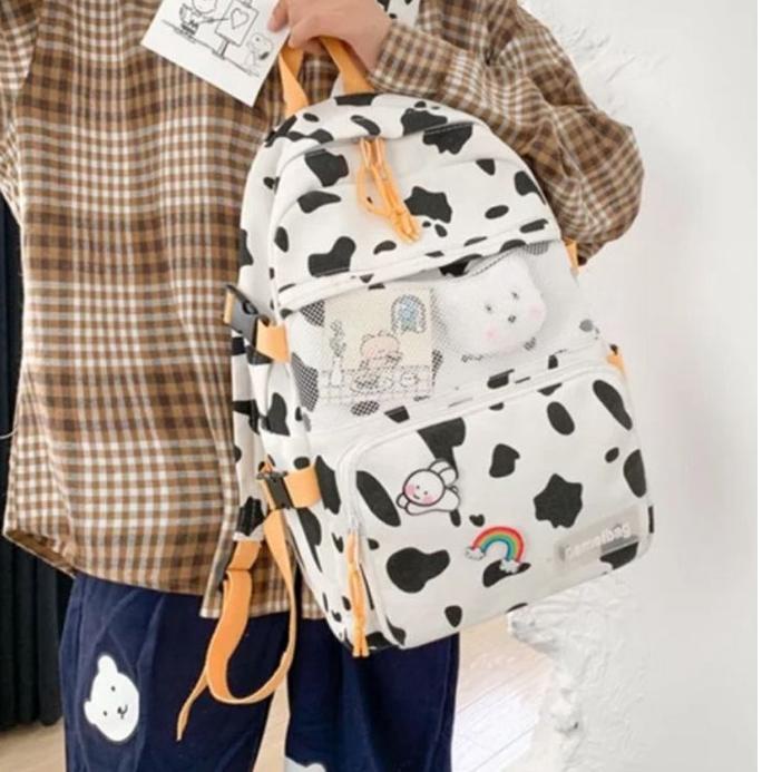 Modern.. Tas Ransel motif sapi jaring terbaru/Tas ransel wanita