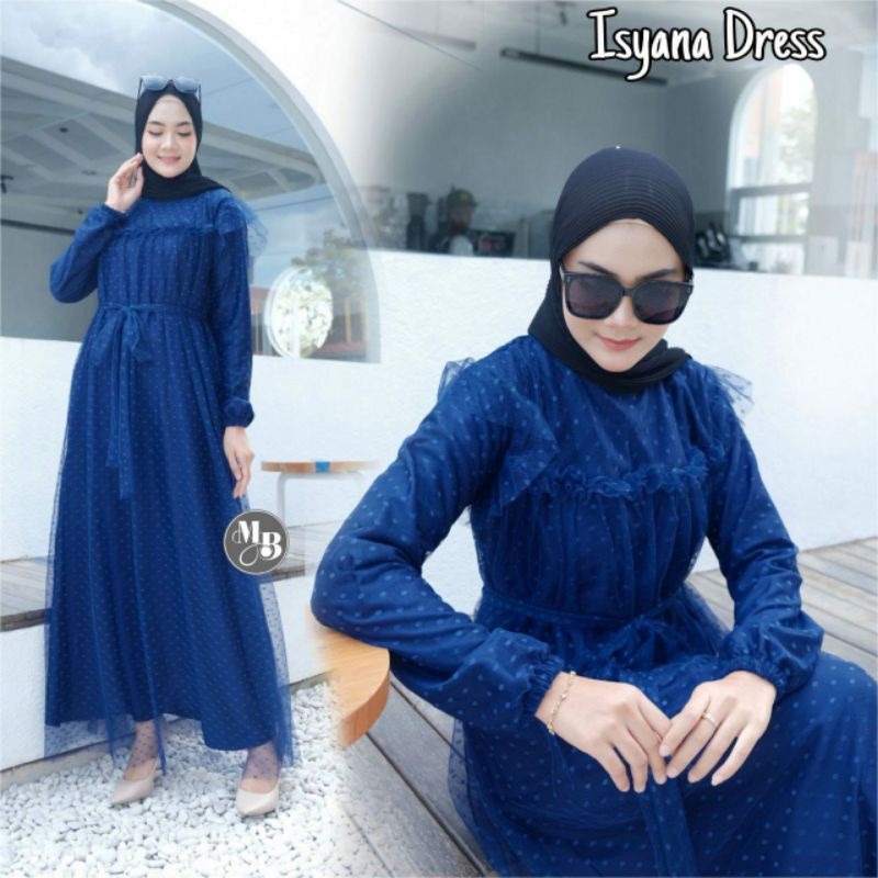 GAMIS PRINCESS TILE PESTA GAMIS BRUKAT  ISYANA / GAUN BRIDESMAID TERBARU / BAYAR DITEMPAT