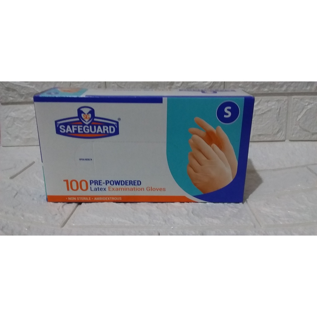 Sarung tangan safeguard pre powdered isi 100pcs