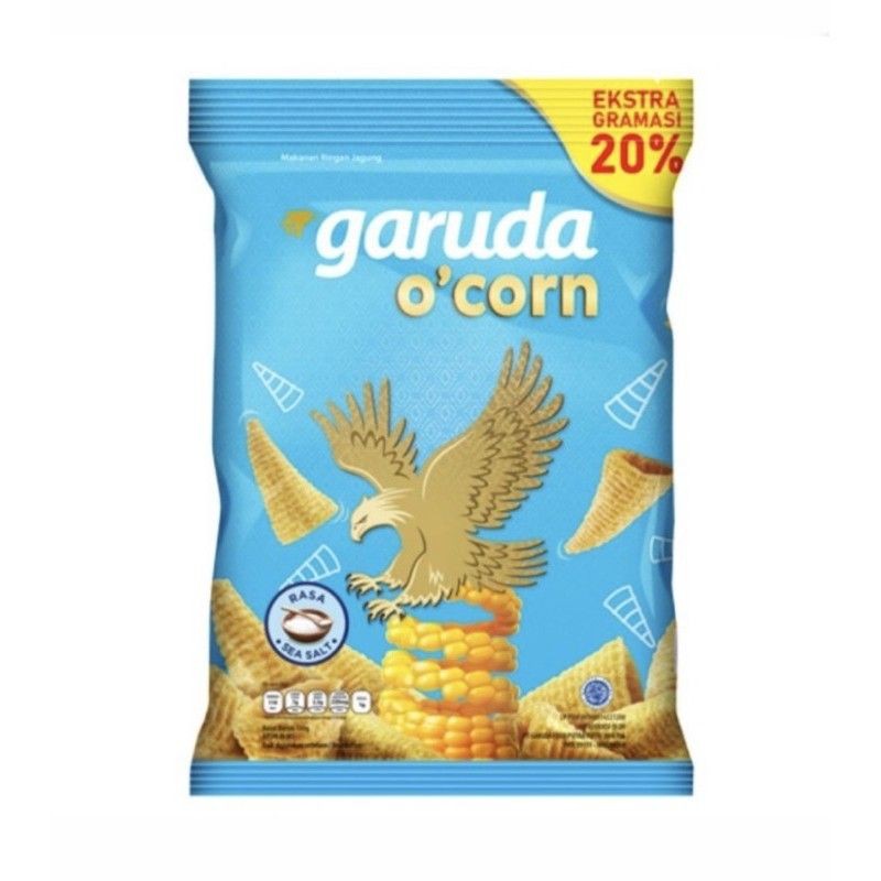 

Garuda Potato 50+10g rasa daging sapi BBQ & Garuda o'corn 80+16g rasa sea salt