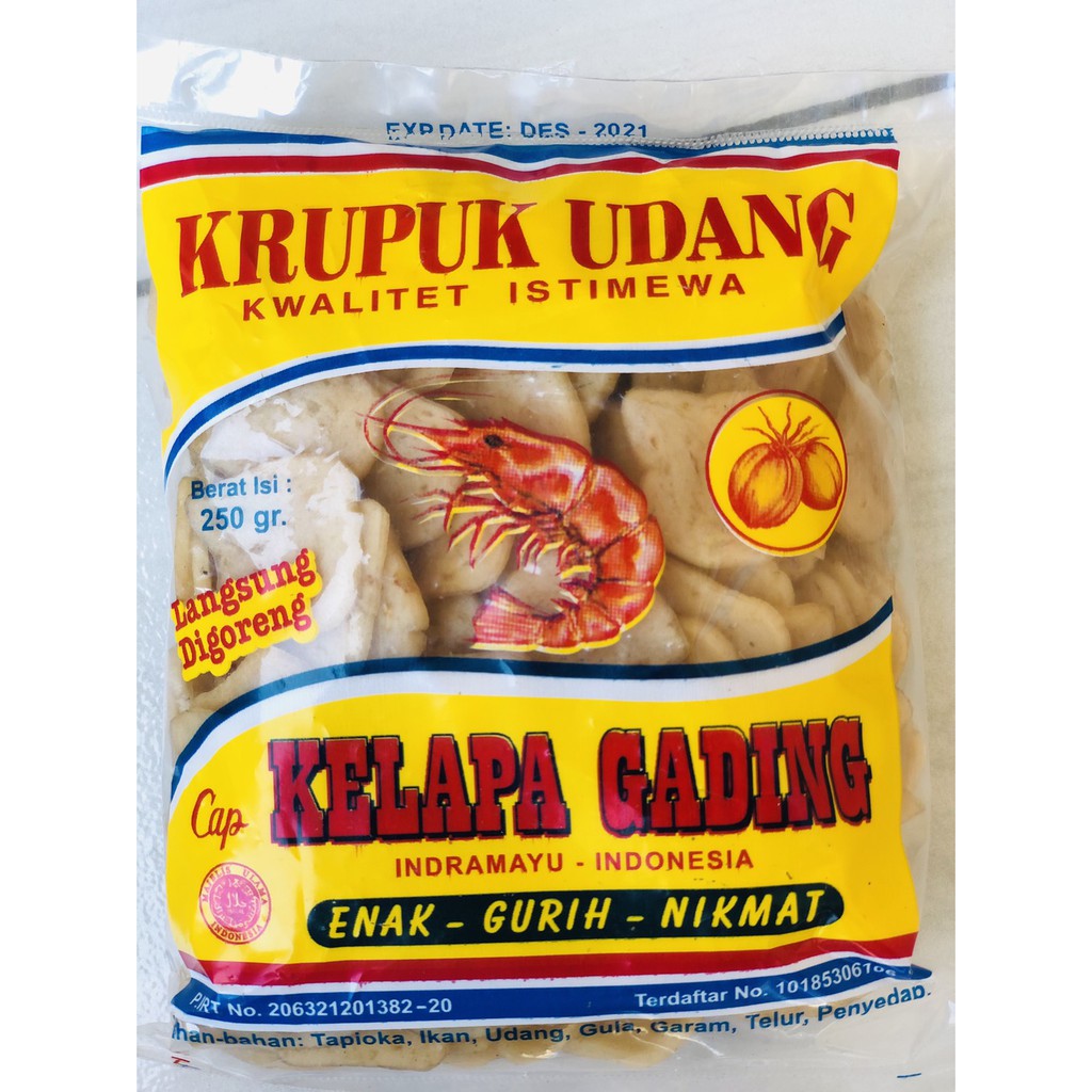 

Kerupuk ikan dan udang 'kecil' CAP KRUPUK KELAPA GADING