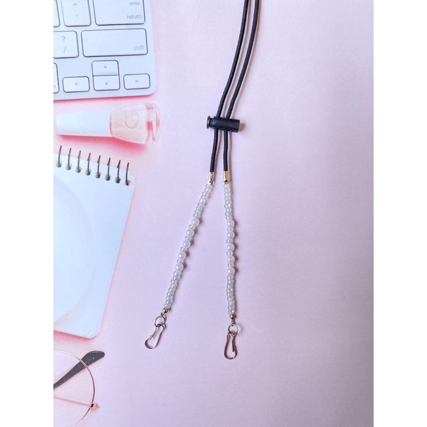 Konektor Masker Strap Mask 2in1 Mutiara Kristal-KSM 18