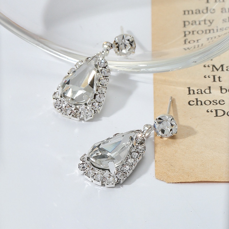 Anting Giwang Gaya Retro Dengan Kristal + Berlian Imitasi + Rumbai Untuk Wanita