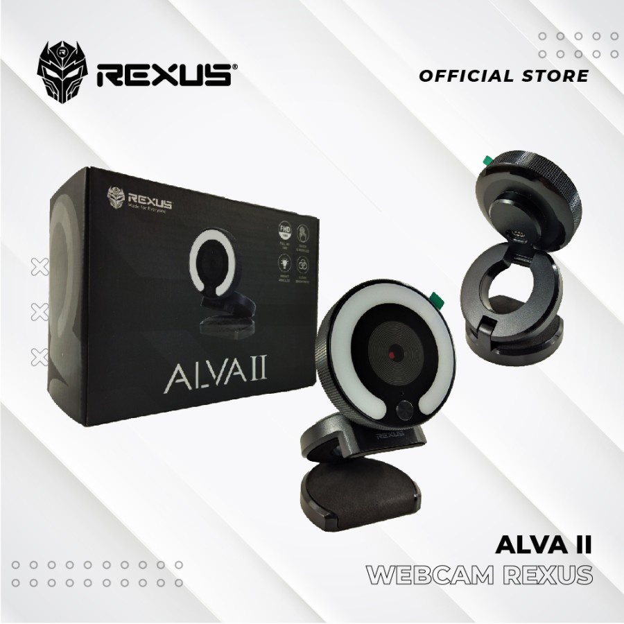 Rexus Alva II Webcam Full HD 1080 Alva 2 Bright LED Light - Webcam