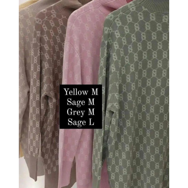 Ready The Signature Comfy Sweater Taupe M Benang Jarum Buttonscarves