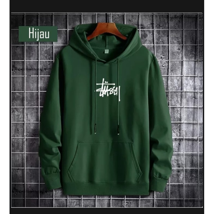 STUSSY - SWEATER HOODIE STUSSY FULLOVER JUMBO HOODIE PRIA WANITA FLEECE PREMIUM TEBAL TERMURAH