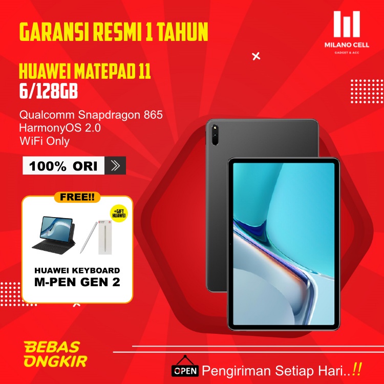 Huawei MatePad 11 | Tablet 6GB/128GB dan 6GB/256GB | 120 Hz FullView Display | Garansi Resmi