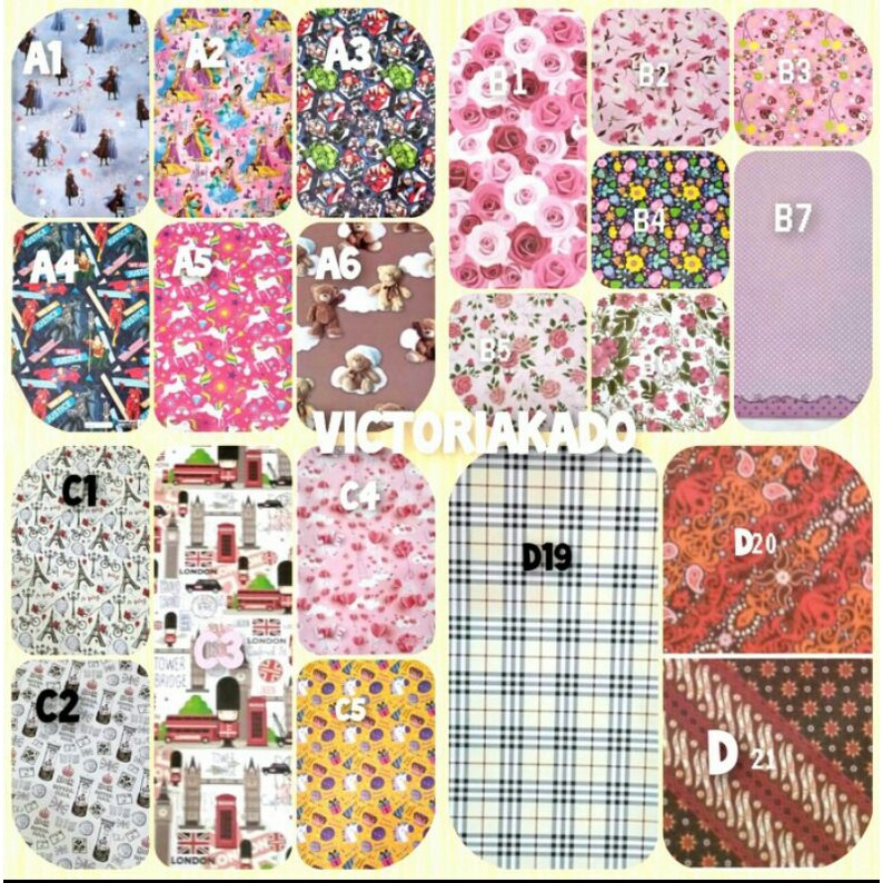 

kertas kado 10 pc bungkusan kemasan kado sansan wawa uk 65cm X50cm harga per 10pc