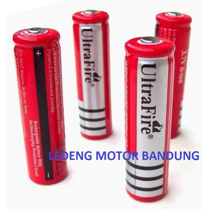 Baterai UltraFire Battery Cas Isi Ulang Batre 18650 Senter Swat Vape Vapor