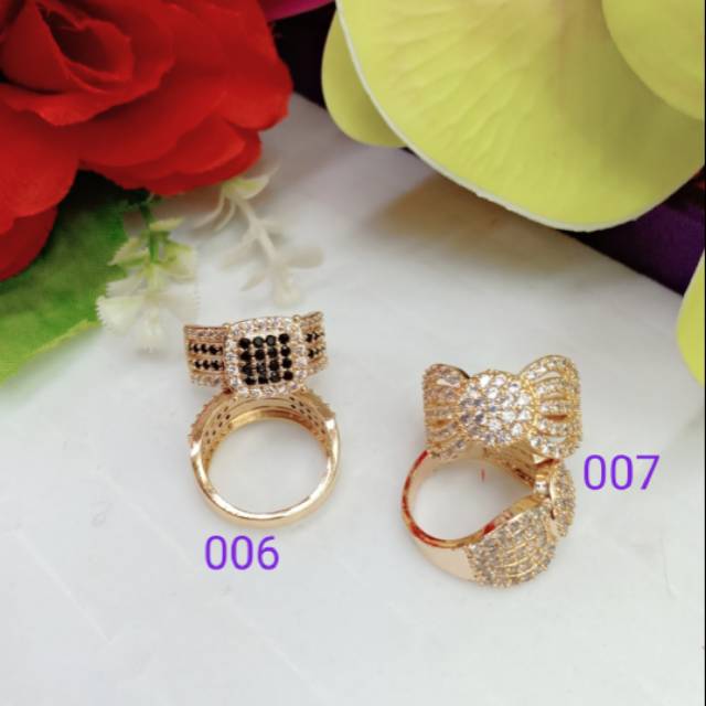 Xuping cincin Mata hitam 006-007