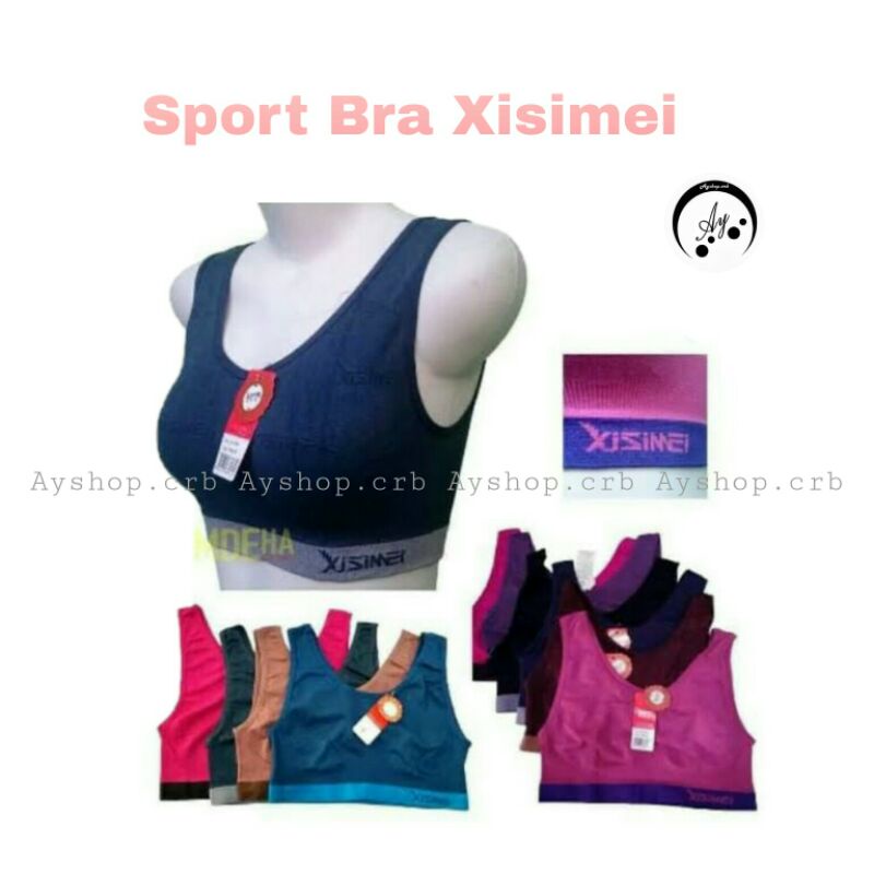 (FREE GIFT CUTE) Sport Bra Xisimei BH Tanpa kawat Tanpa kait Tanpa Busa || Sport Bra BH MINISET IMPO