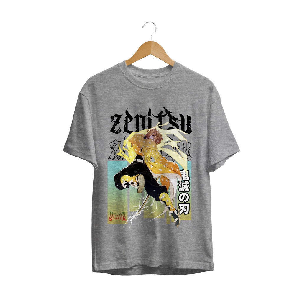 T'SHIRT KAOS BAJU DEMON SLAYER ZENITSU AGATSUMA KIMETSU NO YAIBA PREMIUM