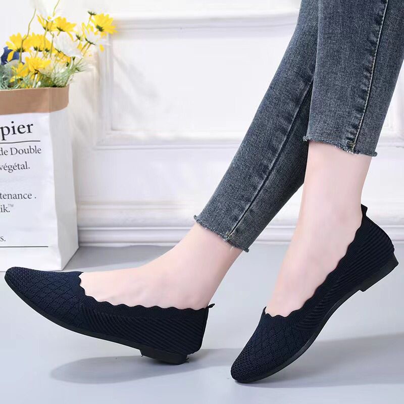 Permata  Sepatu Flat Shoes Wanita Import A05 Premium Quality  Fliknit Shoes