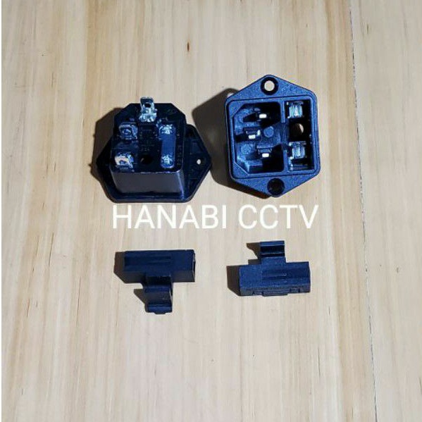 Soket AC Inlet + Fuse Holder Socket