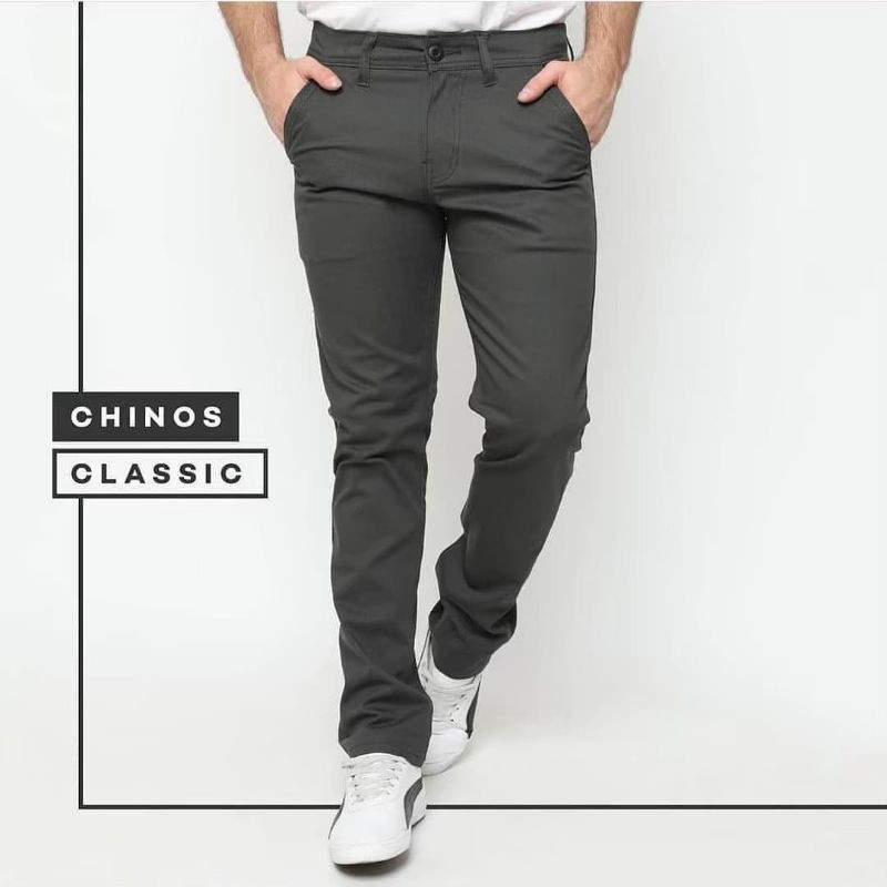 CELANA CHINO ABU ABU / CHINO WARNA ABU / CELANA PRIA CHINO / CHINOS ABU ABU / CELANA PRIA