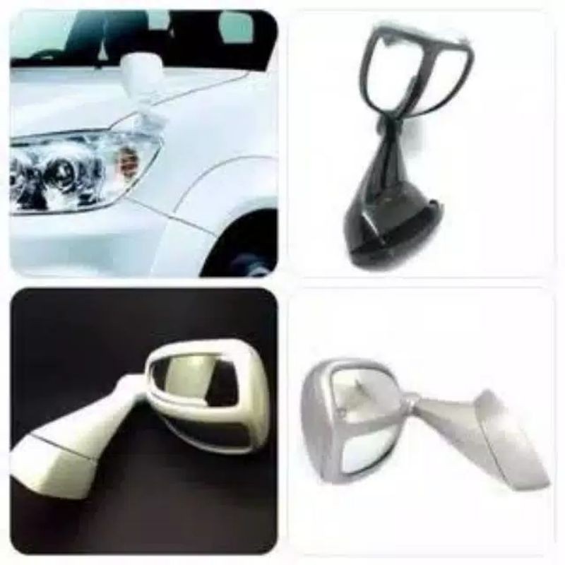 Spion tanduk kap mesin Toyota Fortuner / innova INOVA / hilux / rush 2004 sampai 2015 / hilux  2014 2013 2012 2011 2010 2009 2008 2007 2006 2005 2016 2017 2018 2019 hitam putih silver abu chrome Champagne sky gold merah TRD blind spot