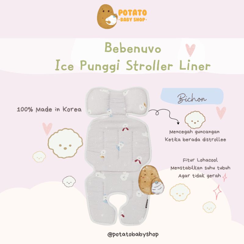 Bebenuvo Ice Punggi Cool  Liner / alas stroller Korea