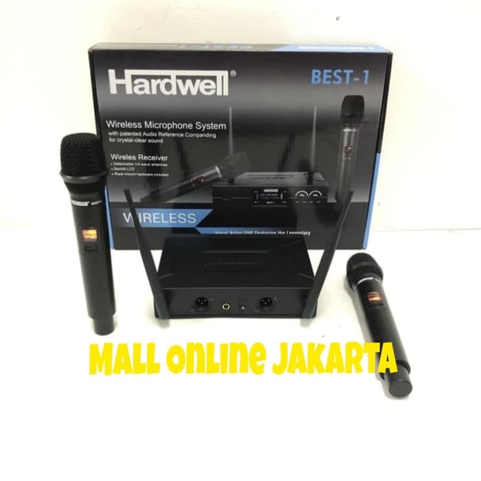 mic wireless hardwell best 1 handheld dual microphone pegang handel