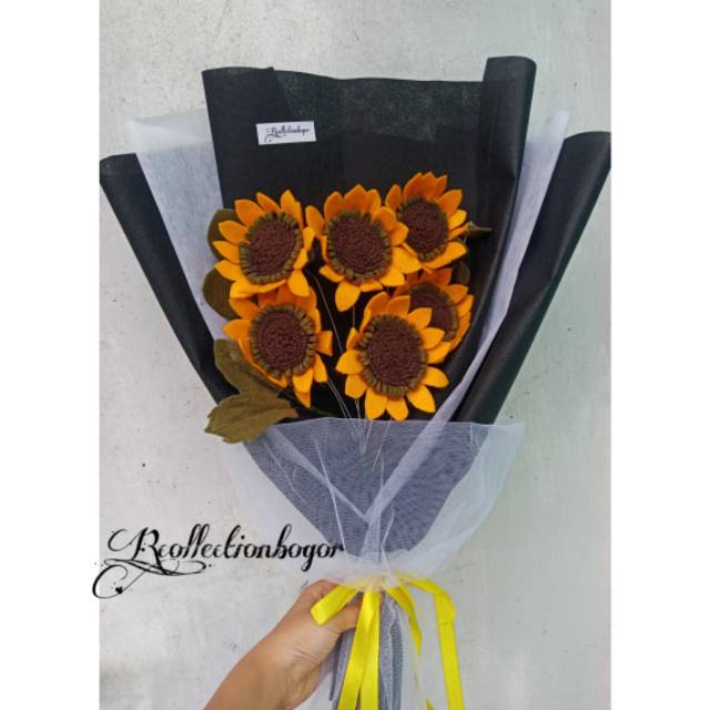 

Buket matahari kain flanel /sun flower / kado romantis