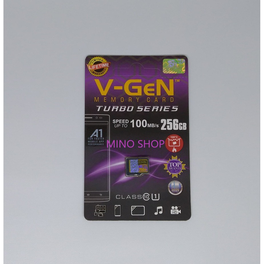MEMORY CARD V-GEN CLASS 10 TURBO 256GB - MICRO SD V-GEN