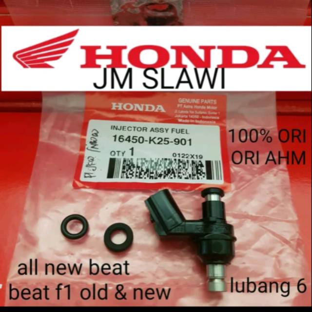 16450-K25-901 Injector injektor  beat fi iss dan non iss 2013-2022 all new beat esp beat pop beat street esp beat eco, vario 110 f1, ori AHM Honda