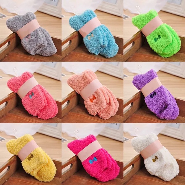 IMPORT Sock Fluffy Wool Kaos kaki wool lembut wintee musim dingin rajut