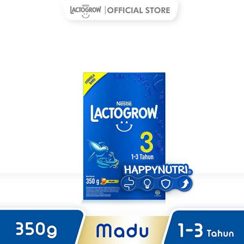 Lactogrow 3 Madu / Vanila / Plain 350 g