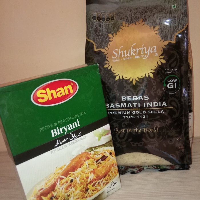 

gr011ttr Paket Beras Basmati Dan Bumbu Biryani Shukriya Basmati & Shan Biryani Sv012Ss