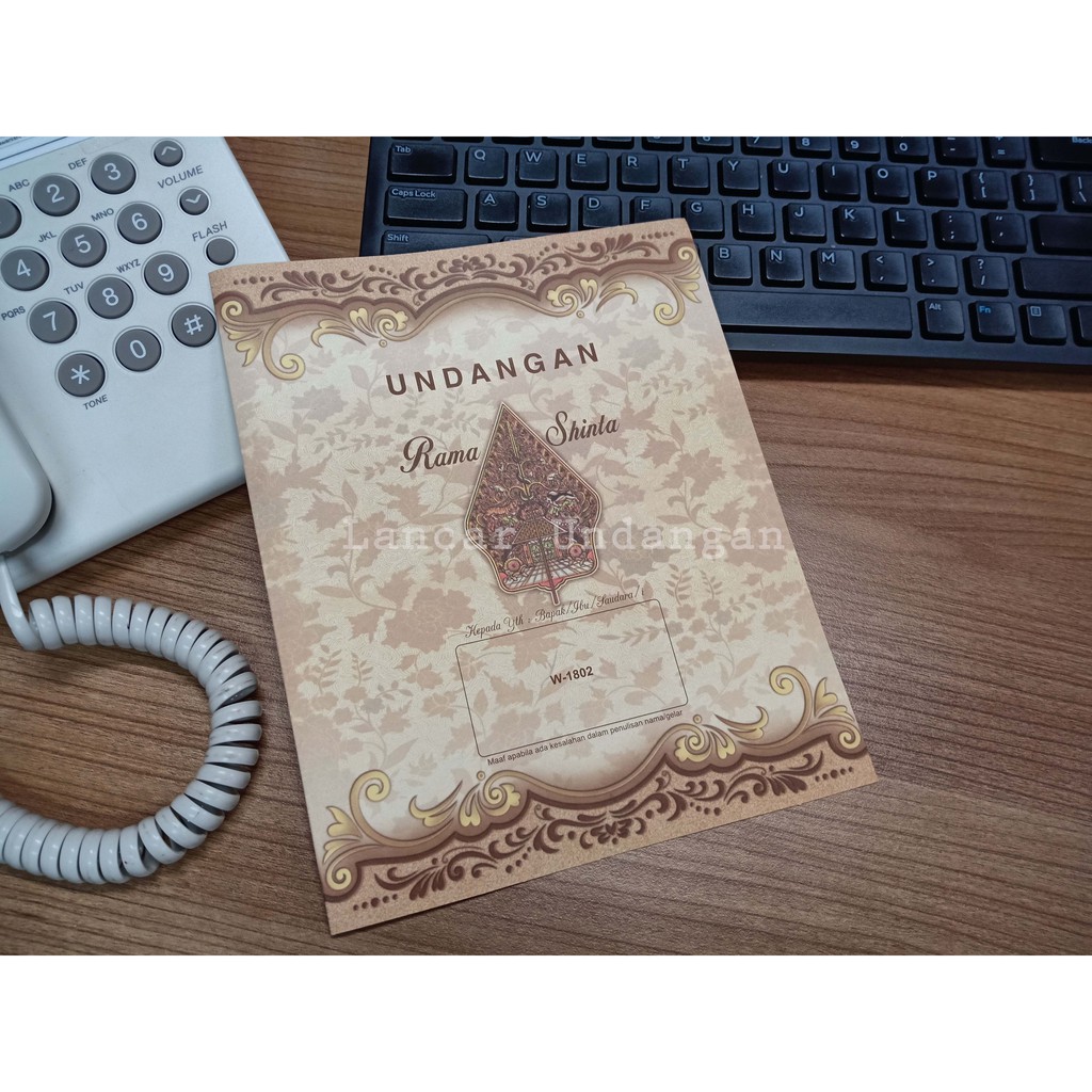 UNDANGAN PERNIKAHAN / UNDANGAN UNIK / UNDANGAN BAGUS / UNDANGAN MURAH / ERBA W-1802