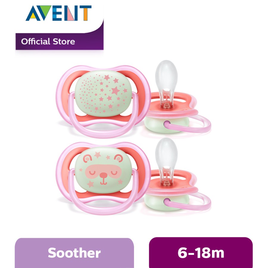 AVENT SOOTHER AIR NIGHT GIRL 6-18M - SCF376/22