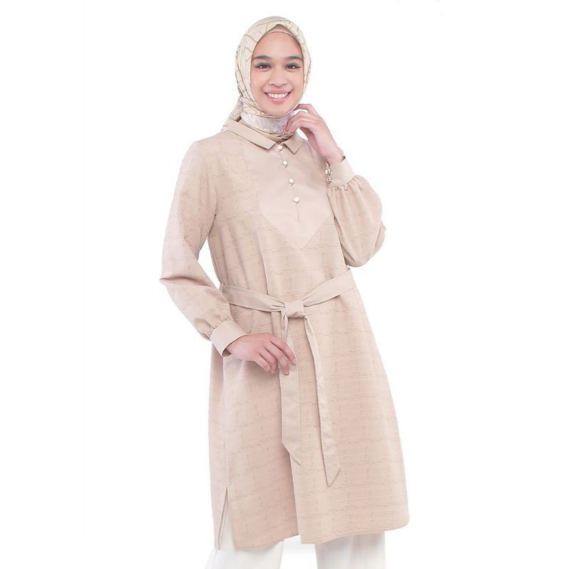 ZOYA Atasan Tunik  Wanita Warna Khaki ARORA TUNIC