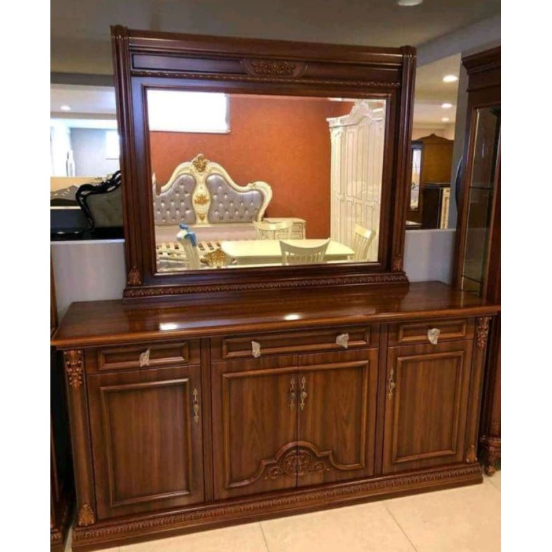 bufet plus cermin hias jati/bufet cermin hias/jati minimalis/cermin minimalis/bufet minimalis