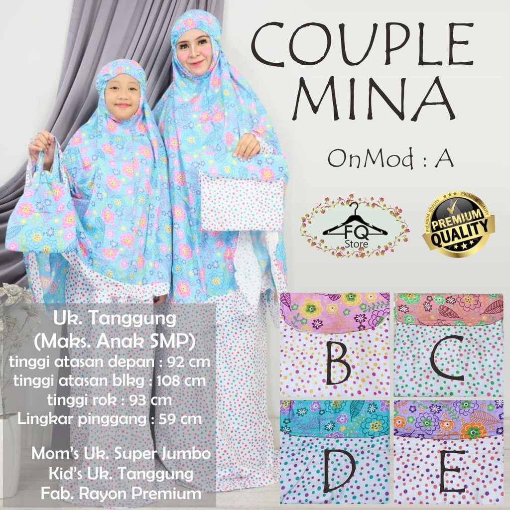 TermurahMukena Couple Mina - Mukena Couple Murah - Mukena Terkini - Mukena Terlaris