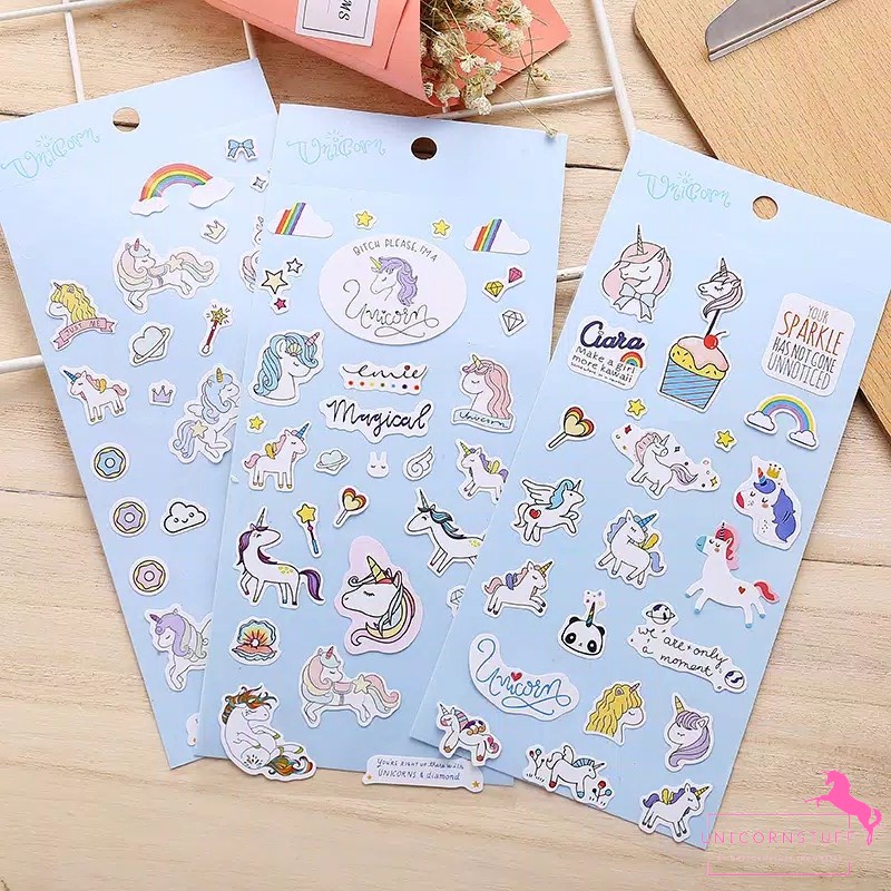 Sticker Unicorn Anak Tempelan Buku Journaling Hias Perempuan Sticker Phone Notebook Student StationeryMy Little Pony My Little Pony