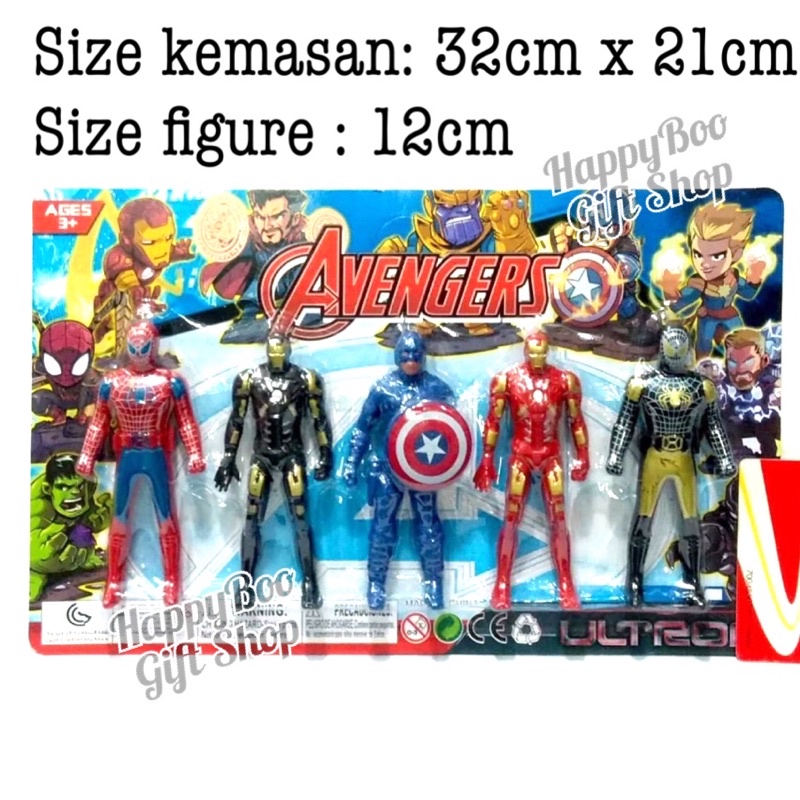 mainan figure super hero figura set avengers isi 5 ultron ult mainan action figure combat set iron man