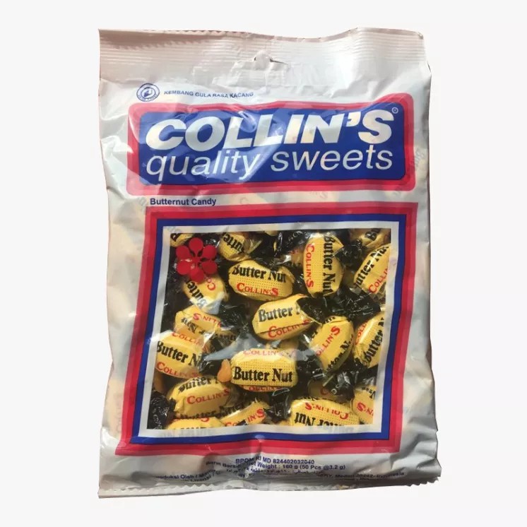 Permen Kacang Butter Nut Collins 460g isi 144 butir