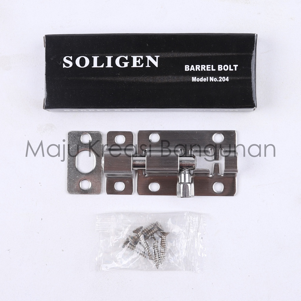 Grendel Soligen 2 Inch Stainless Steel Selot Pintu Slot Jendela Kunci Inci In