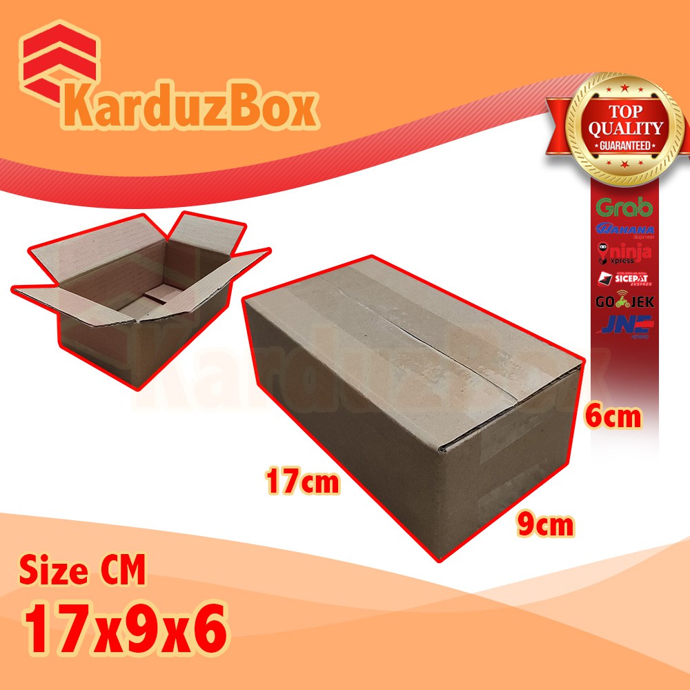 

17x9x6 kardus box packaging POLOS BARU