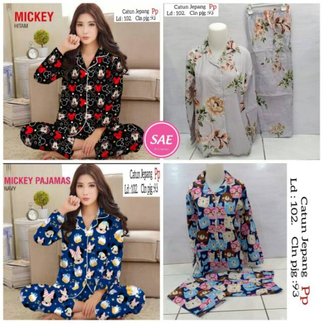 Baju Tidur Piyama Murah Piyama Dewasa Murah Piyama Tidur Motif Ciamik Grosir Piyama Solo Setelan
